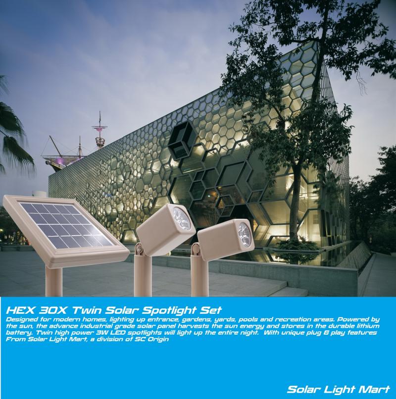 HEX 30X Twin Solar Spotlight Set