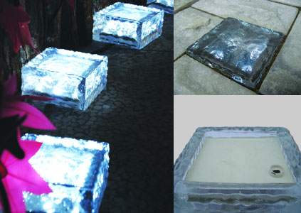 LED Solar Ice Brick Light