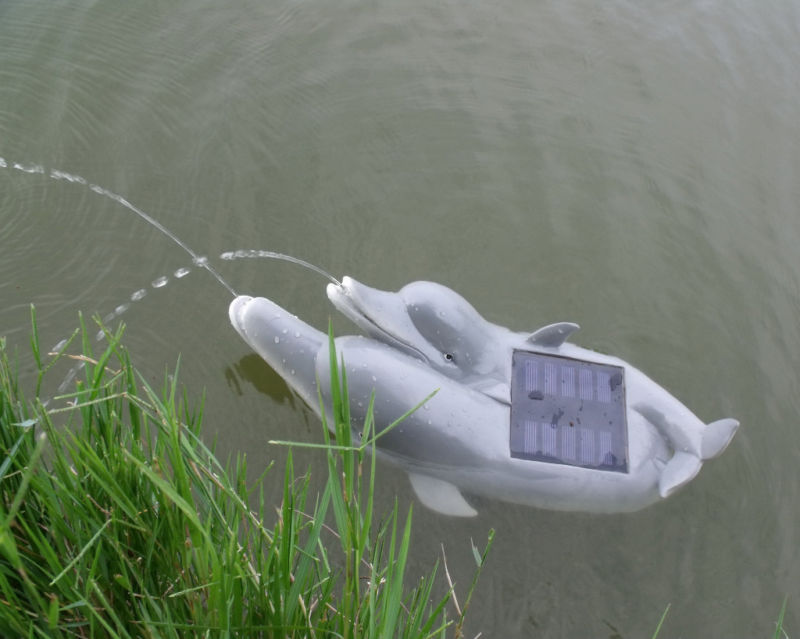 Solar Power Dolphin Fountain Pump